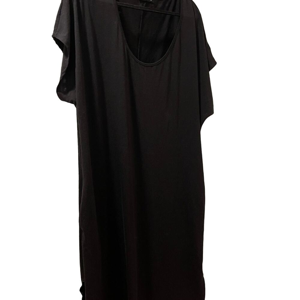 Shein 3x Black Short Sleeve Scoop Neck Dress with Pockets